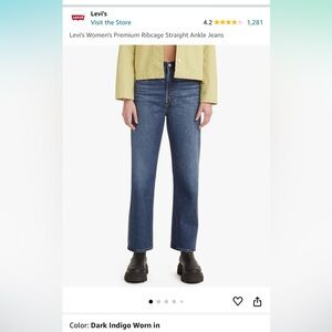 Levi’s Premium Rib Cage Straight Ankle - Size 25